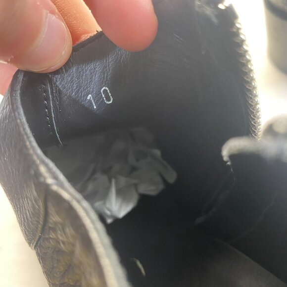 Everlane The Boss Bootie Italian Pebbled Leather Ankle Black Women's Size 10,Zip - Picture 9 of 16